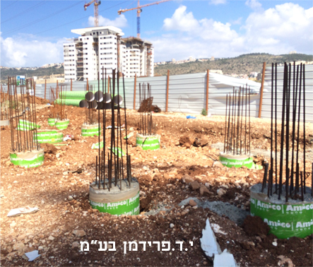 ראשי כלונס אחרי יציקה